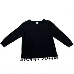 J. Crew Women’s Long Sleeve Shirt With Tassel Details